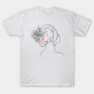 abstract lady, line art woman T-Shirt